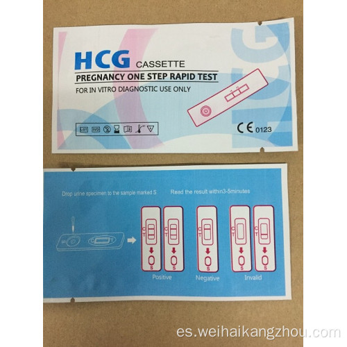 Cassette de muestras gratuitas Prueba de embarazo de un paso HCG